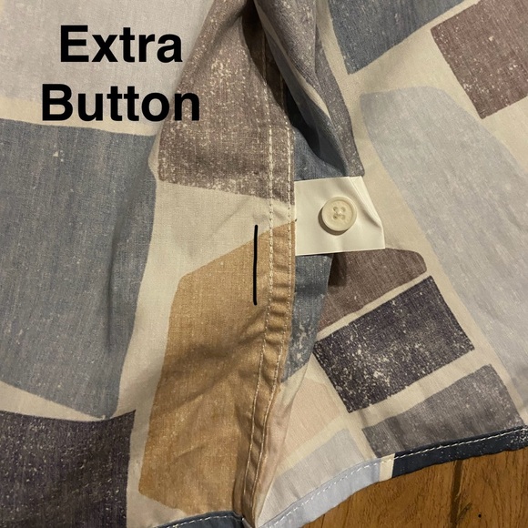 NWT Sean John Multicolor Geometric Button-Down 100% cotton, 2XL - Picture 9 of 13